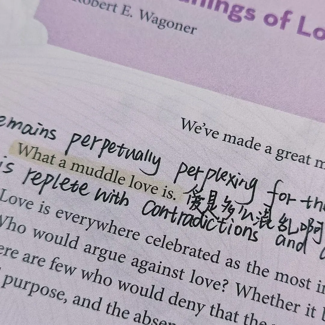 An annotated English literature passage